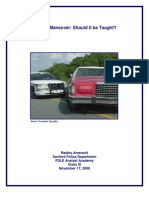 The PIT Maneuver: Should It Be Taught?