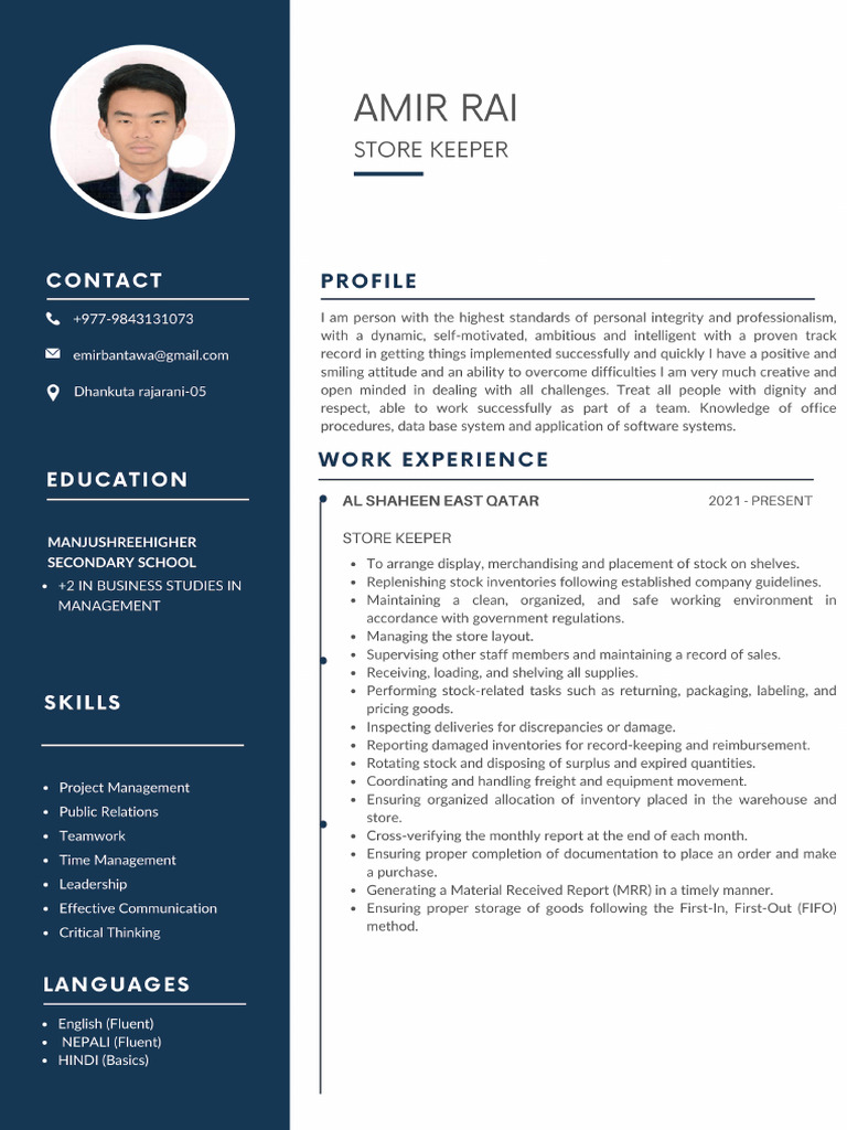 Blue Simple Professional CV Resume (1) | PDF