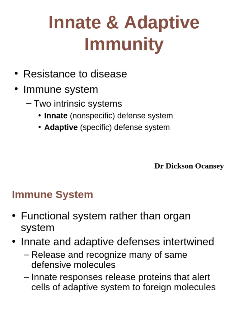 3 - Innate & Adaptive Immunity | PDF