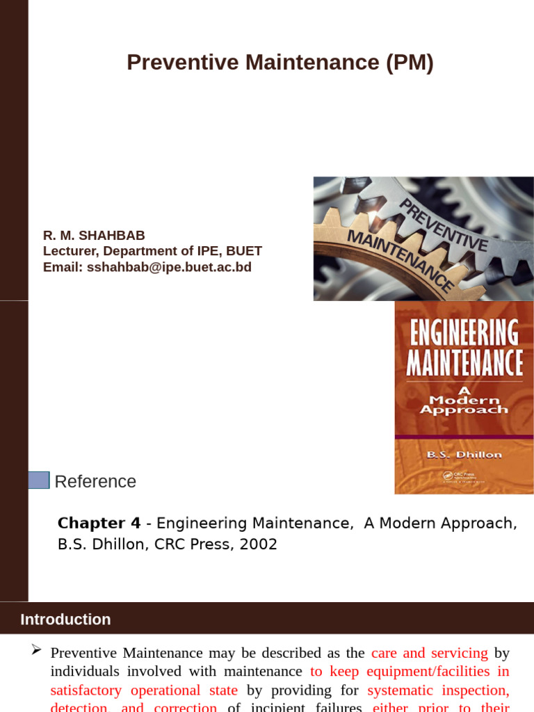 Preventive Maintenance | PDF