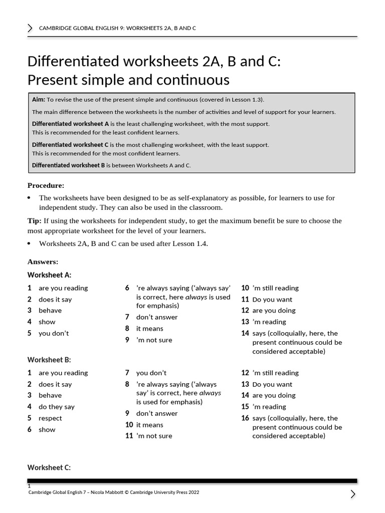 Ge 9 Diff Ws U1 2 ABC | PDF
