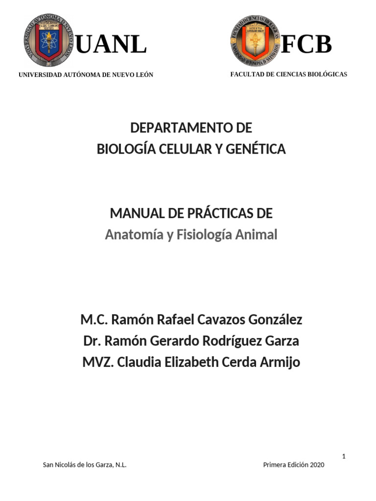 Manual De Prácticas Anatomía Y Fisiología Pdf