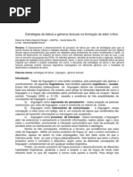 Estratégias de leitura e gêneros textuais na formação do leitor crítico