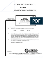 Instruction Manual: BOP 50-4M Bipolar Operational Power Supply