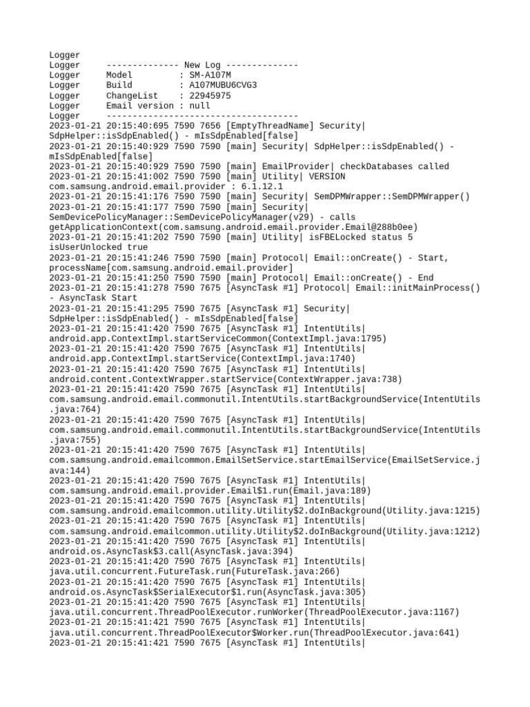 Email log pdf