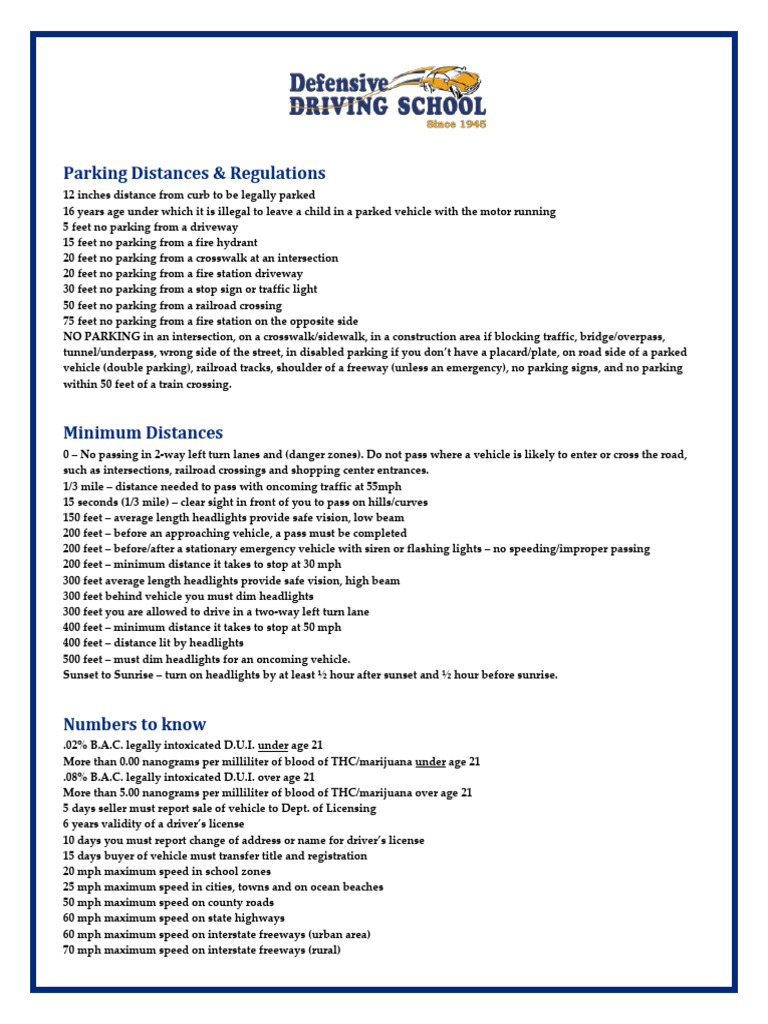 Numbers To Know | PDF