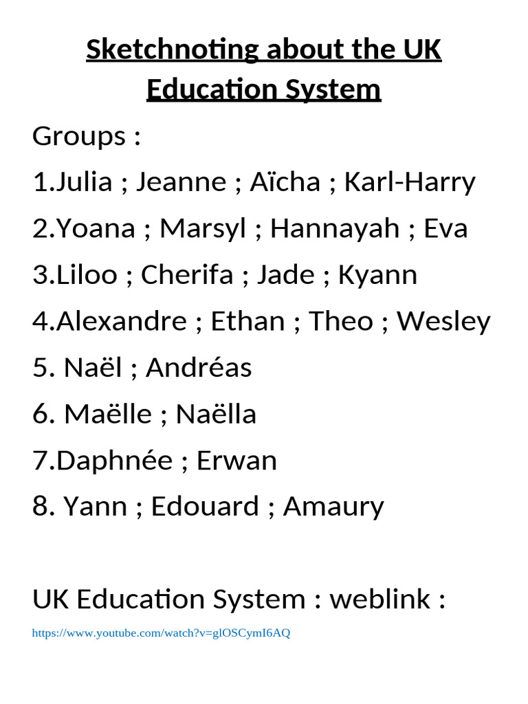 3A _ Sketchnoting About the UK Education System | PDF