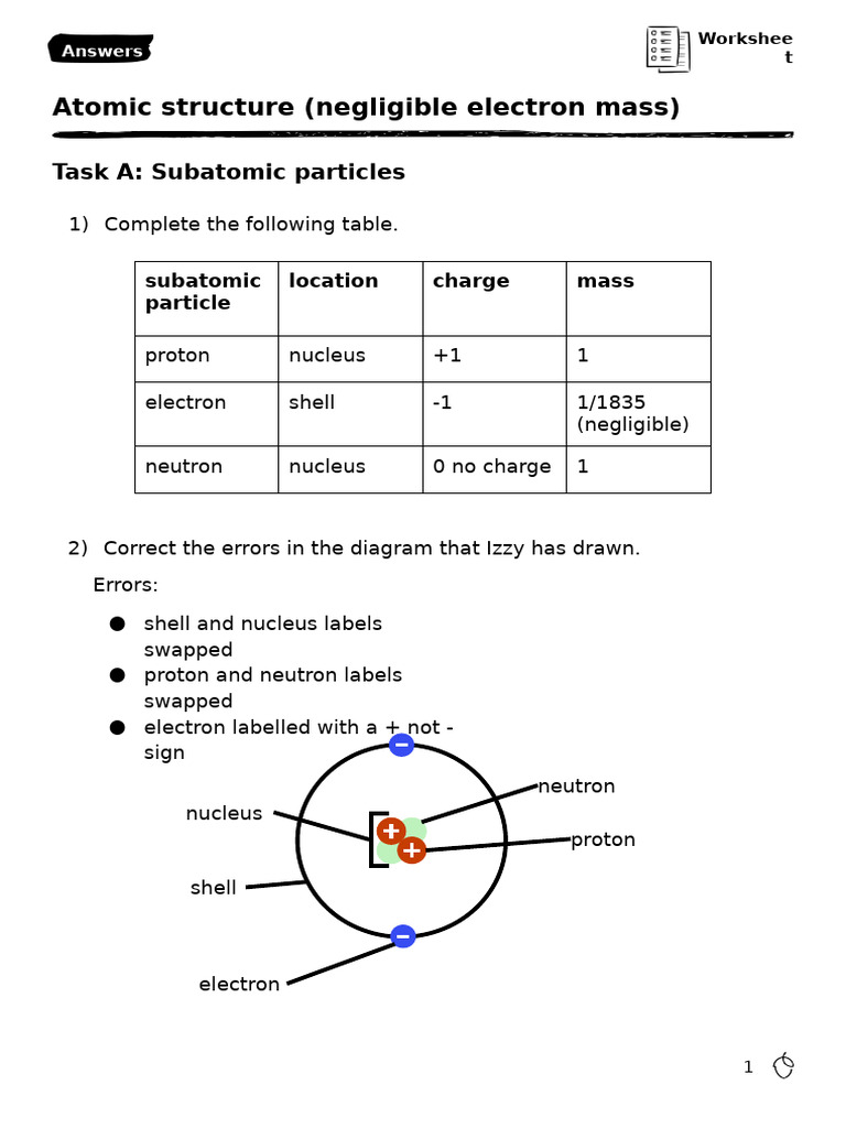 Worksheet Answers | PDF