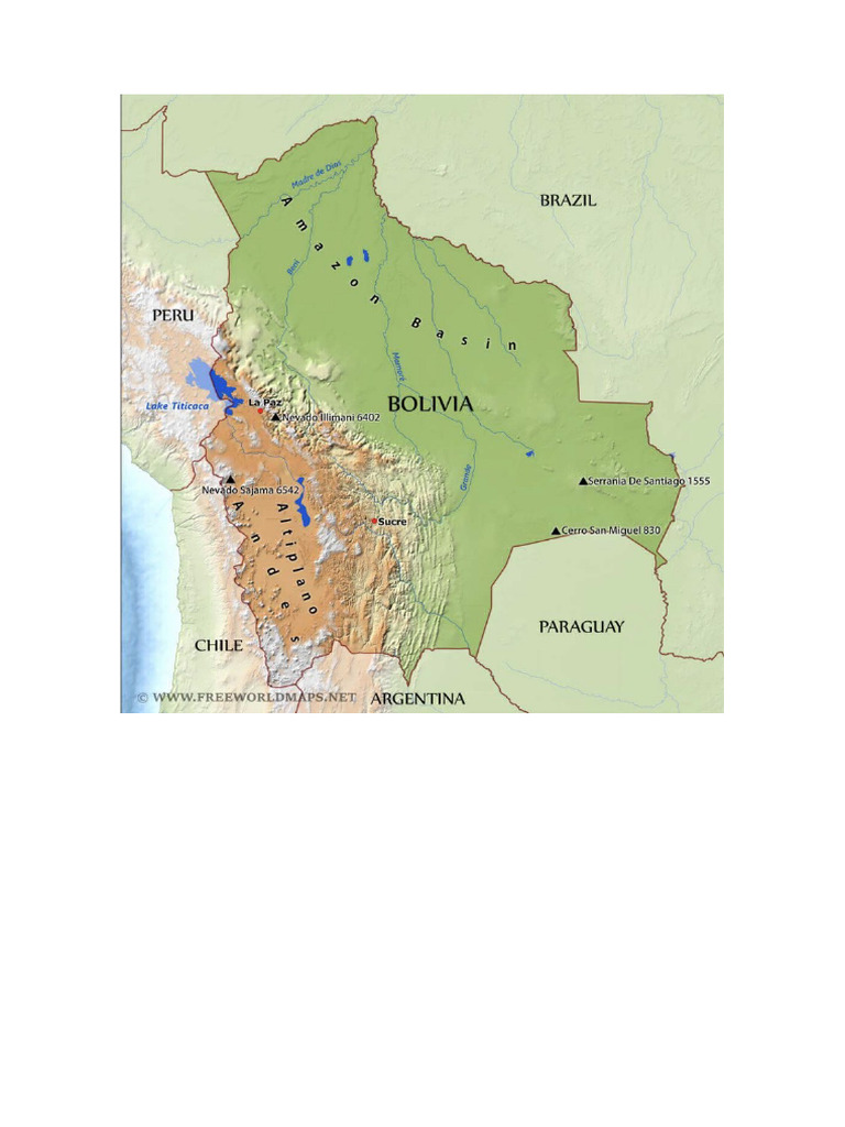 Mapa Fisico de Bolivia | PDF