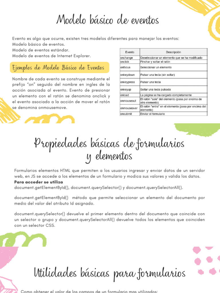 Eventos y Formularios | PDF | Servidor web | Internet y web