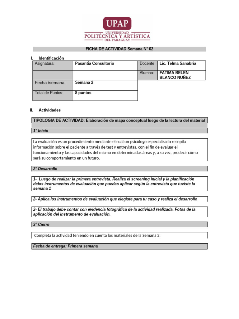 Ficha de Actividad Semana 2 | PDF