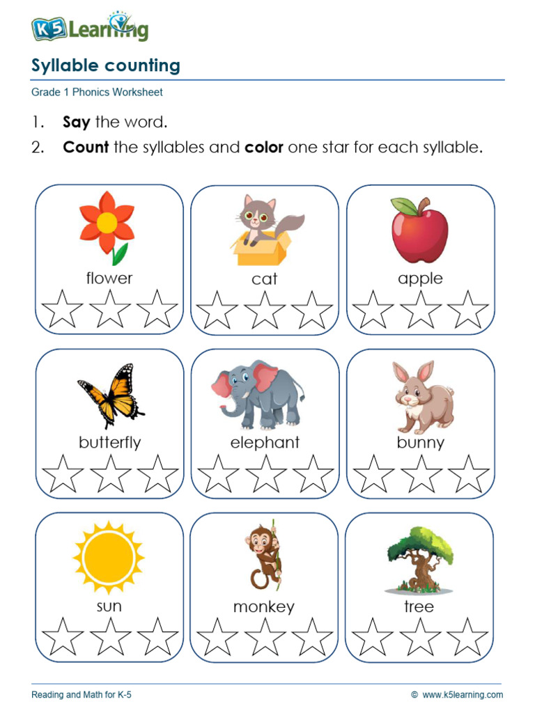 Grade 1 Syllables t4f | PDF