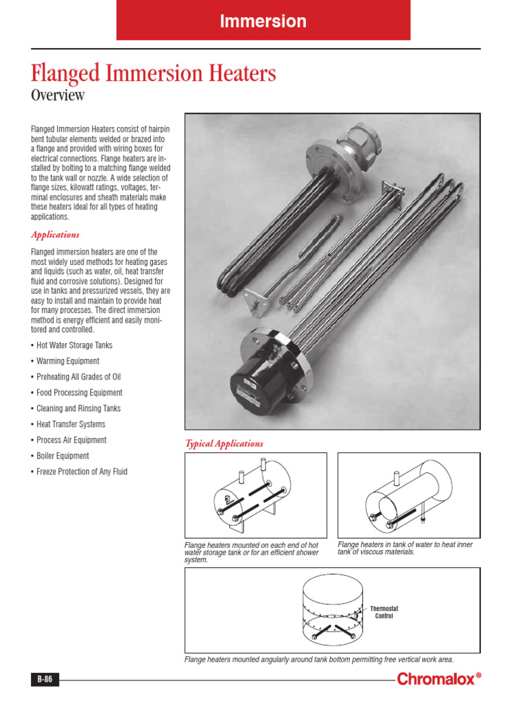 DG Immersion Heaters Flanged | PDF