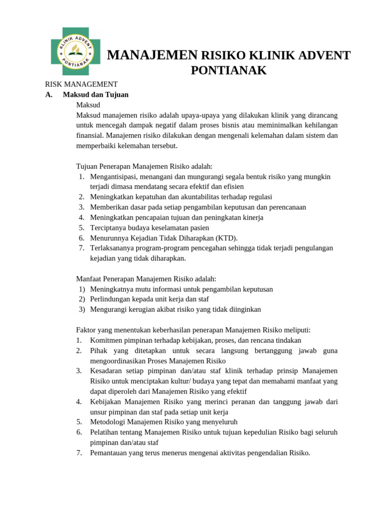 Manajemen Risiko Pdf