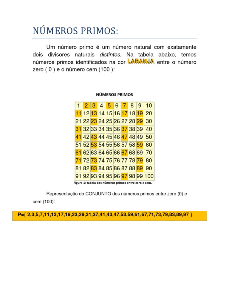 Números Primos e Fatoração na Matemática | PDF | Número primo | Número ...