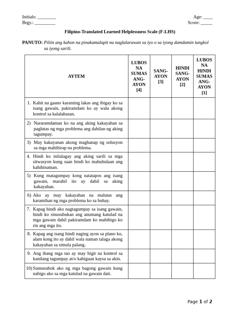LH Scale | PDF