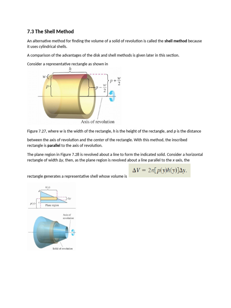 7.3 The Shell Method | PDF | Elementary Geometry | Teaching Methods ...