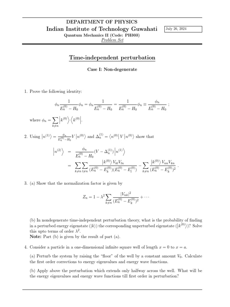 QM II - Problems | PDF