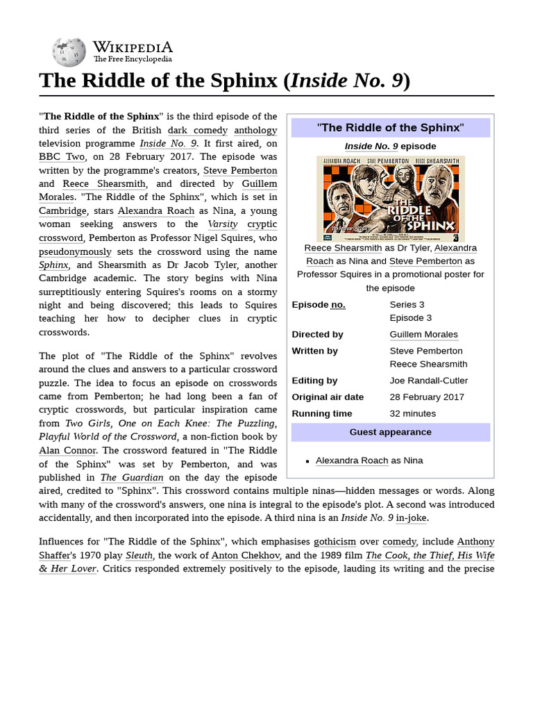 Dark Comedy for Puzzle Enthusiasts | PDF