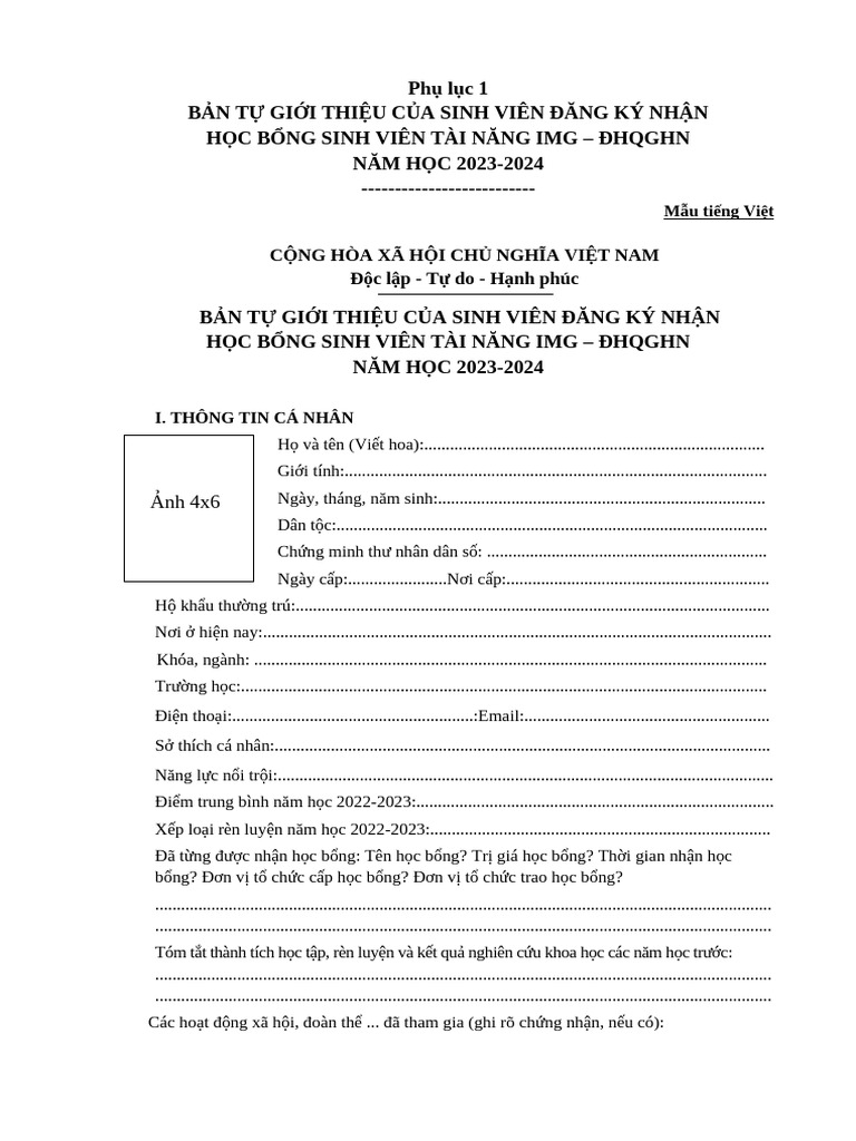 Mau Phu Luc 1 Va 2 | PDF
