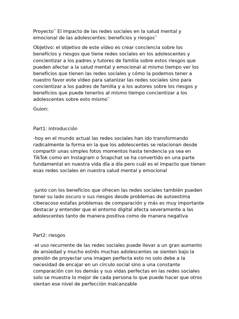 El Impacto de Las Redes Sociales Beneficios y Riesgos | PDF | Acoso ...