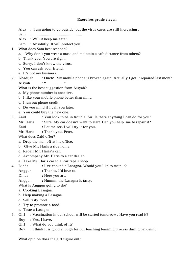 Exercises 11 | PDF