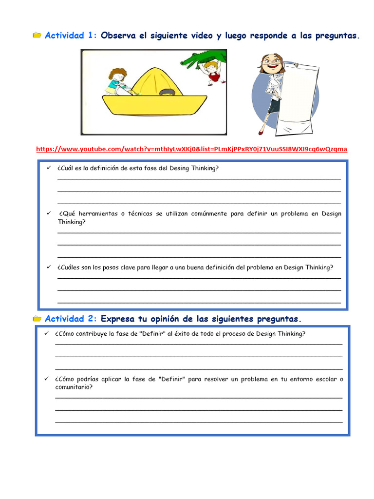 Ficha para Compartir # 2 de La U - 6 | PDF | El pensamiento de diseño ...