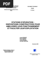 Stations D'Epuration: Dispositions Constructives Pour Ameliorer Leur Fonctionnement Et Faciliter Leur Exploitation