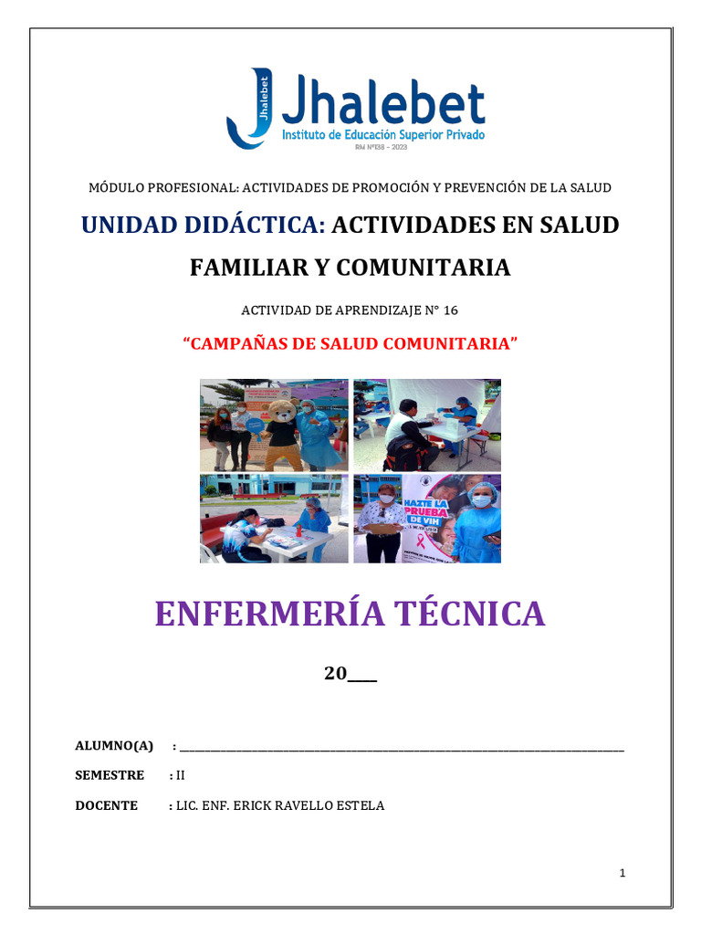 Campañas De Salud Comunitaria Pdf