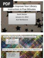 Download How to Improve Your Library Instruction Assessment in Five Minutes by American Library Association SN77932706 doc pdf