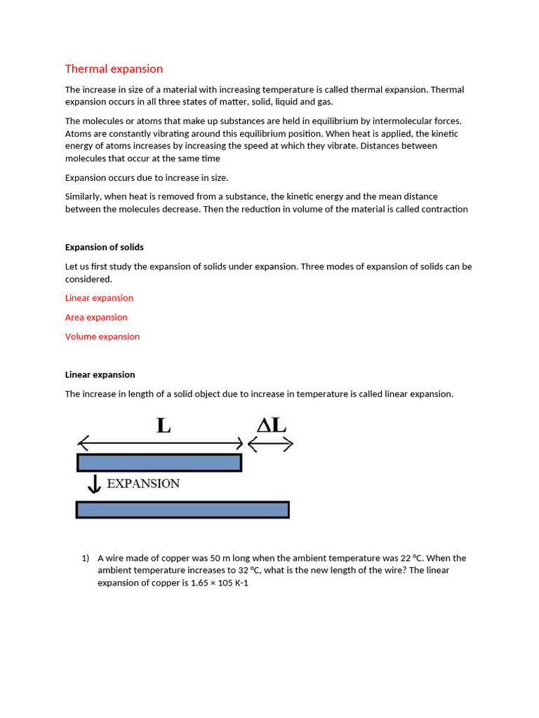 Thermal Expansion | PDF