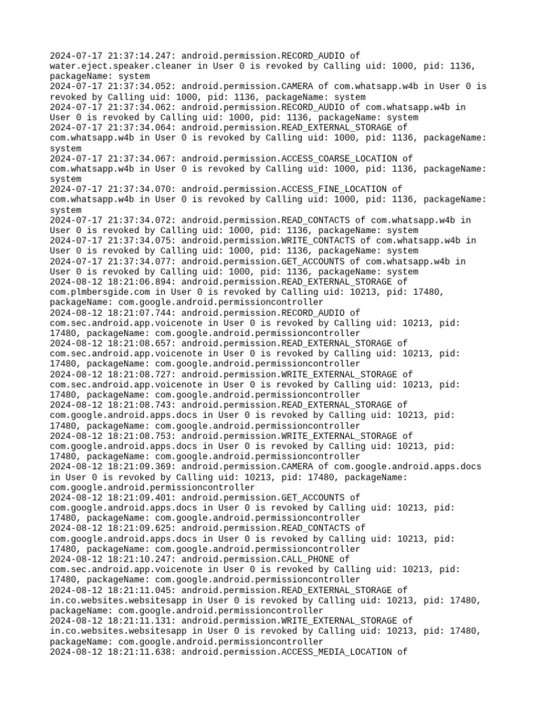 Perm Debug Info | PDF