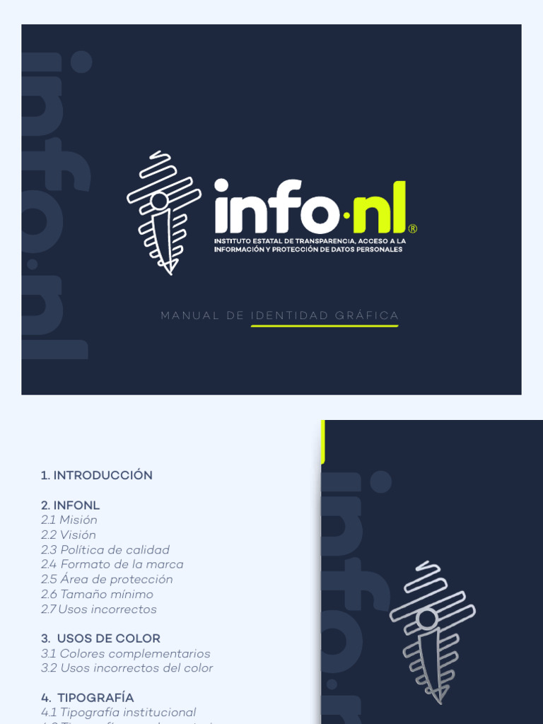 Manual de Identidad Gráfica INFONL 2023 | PDF | Marca | Modelo de color Rgb