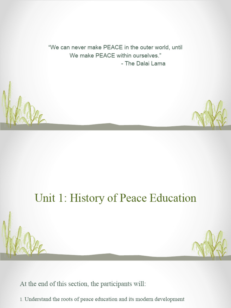 Peace Education ppt | PDF