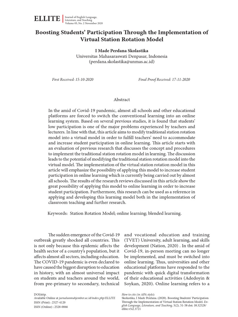 Virtual Rotation Stations | PDF