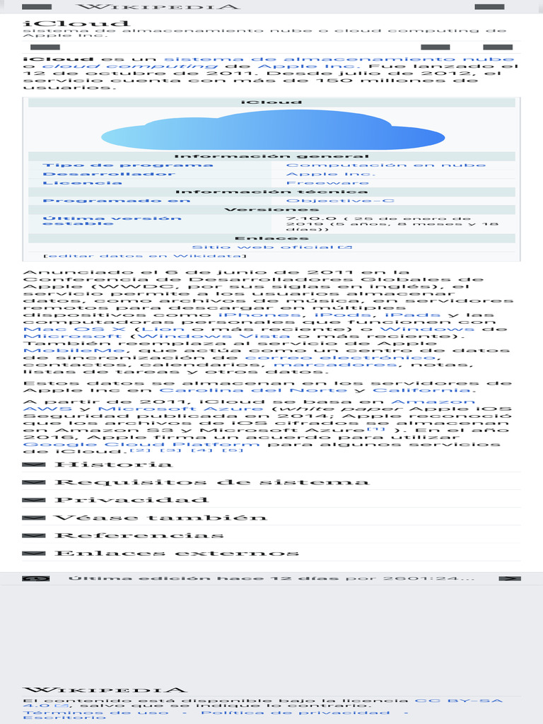 ICLOUD WIKIPEDIA intelligence overview