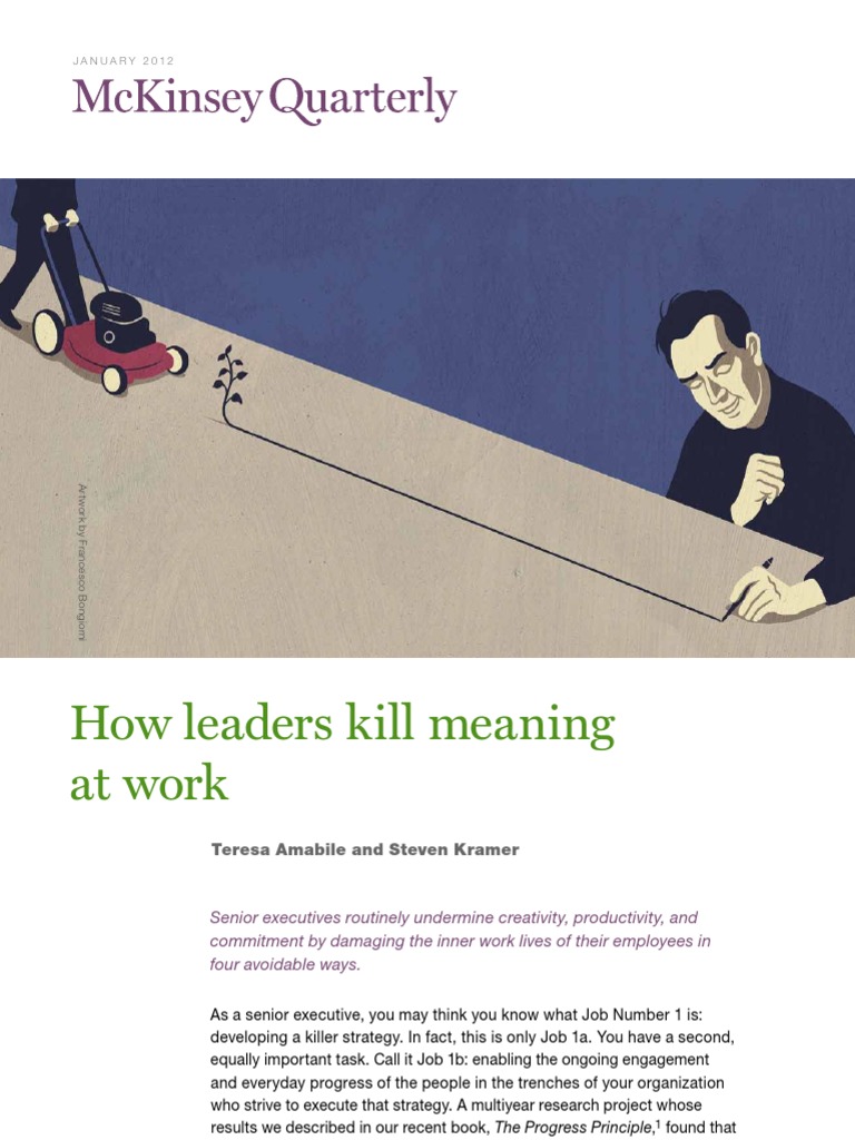 How Leaders Kill Meaning at Work | PDF | Strategic Management | Goal