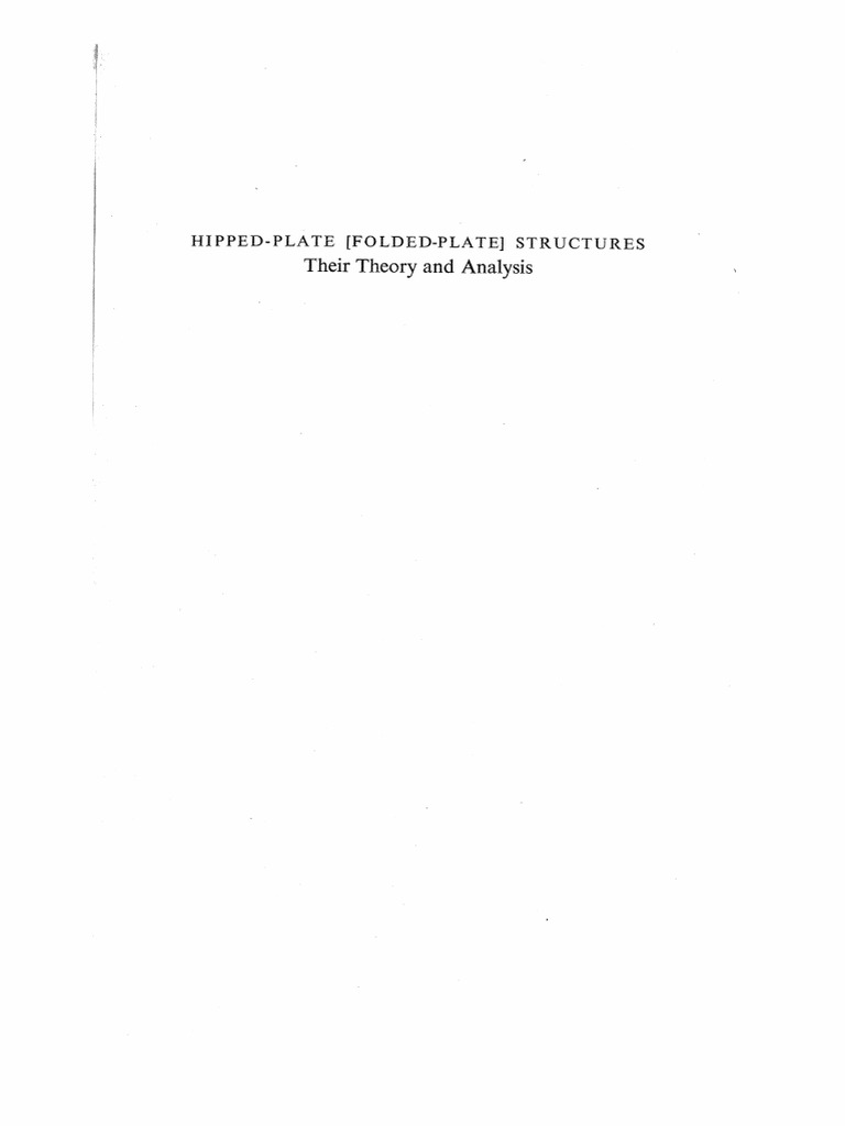 Hipped-Plate Structures - THeir THeory and Analysis by Joachim Born | PDF