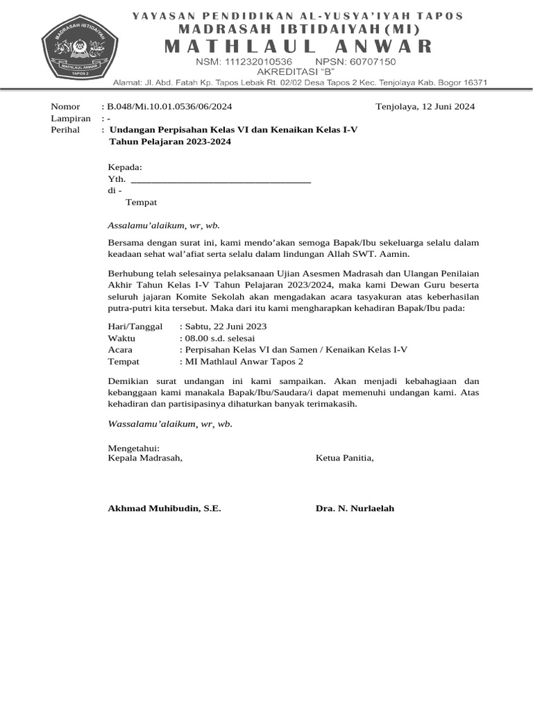 Surat Undangan SAMEN 2024 | PDF