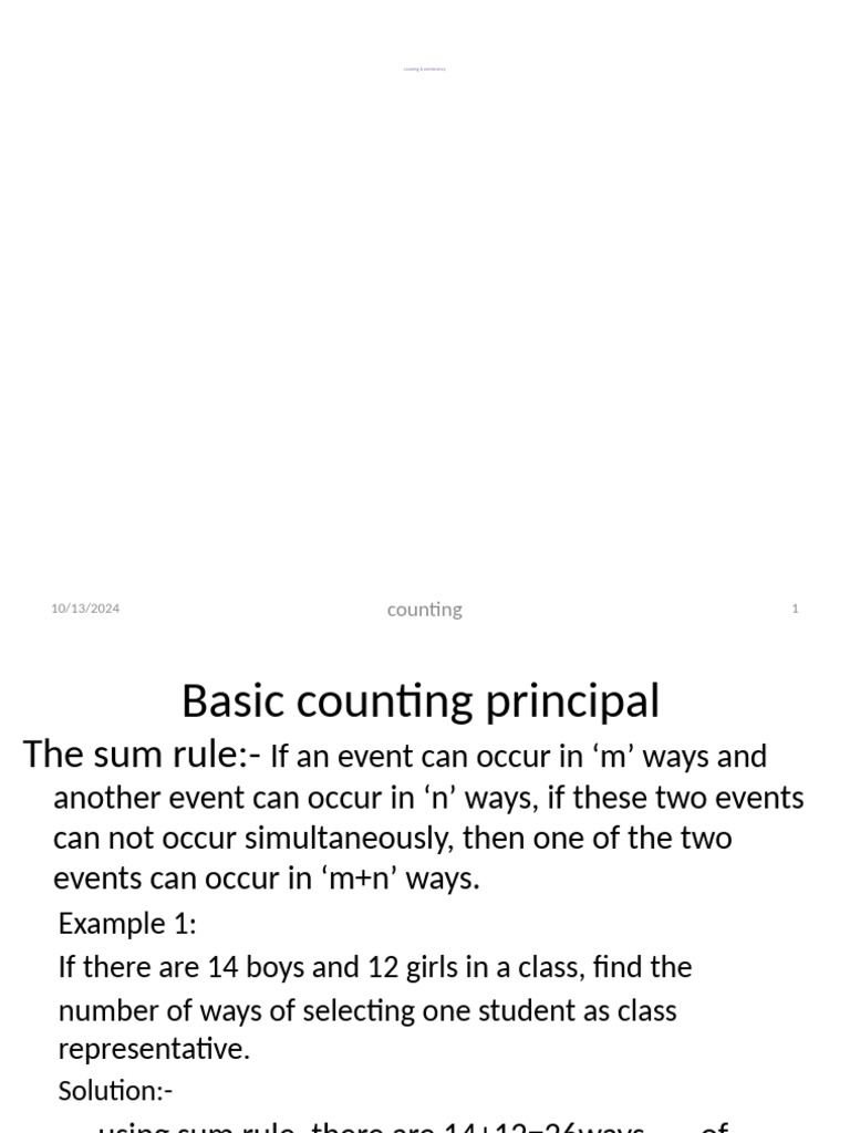 Counting | PDF