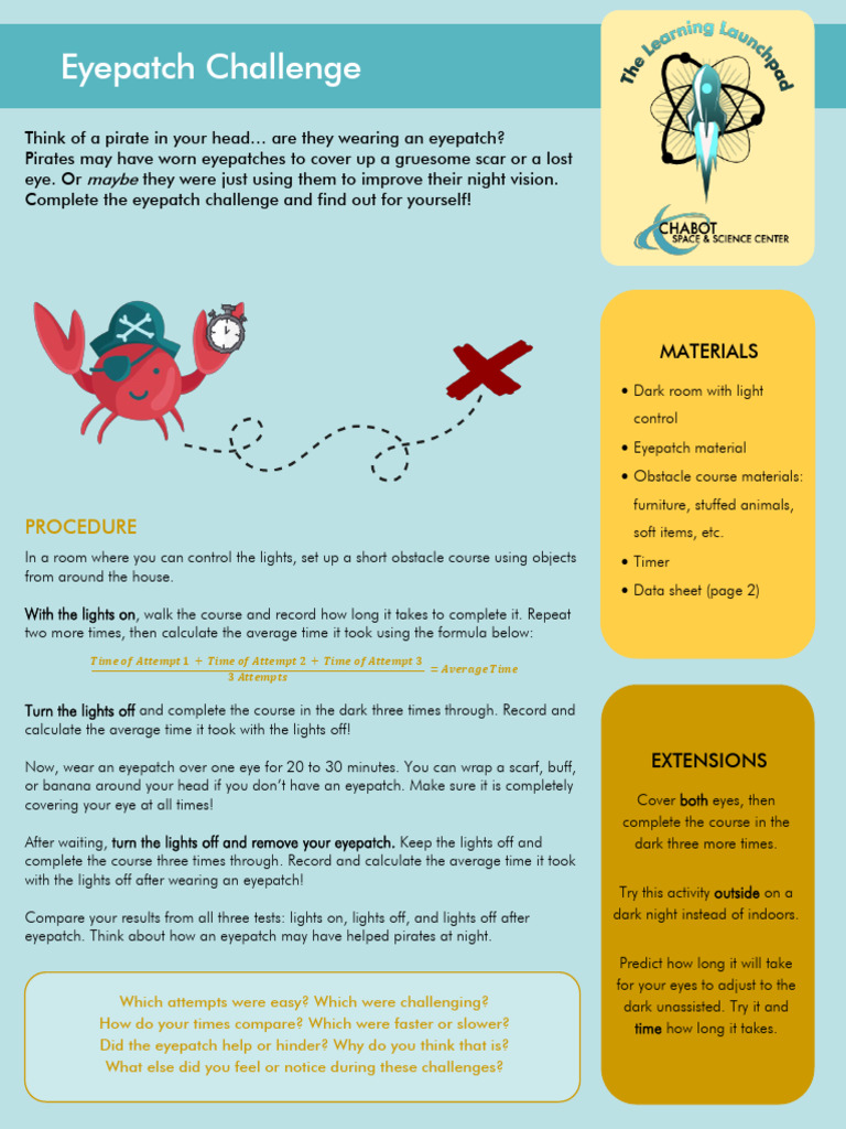 Eyepatch Challenge Final | PDF | Retina | Home & Garden