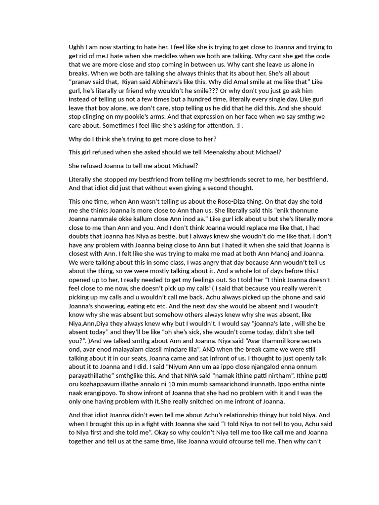 Ughh I Am Now Starting To Hate Her | PDF | Mystery, Thriller & Crime ...