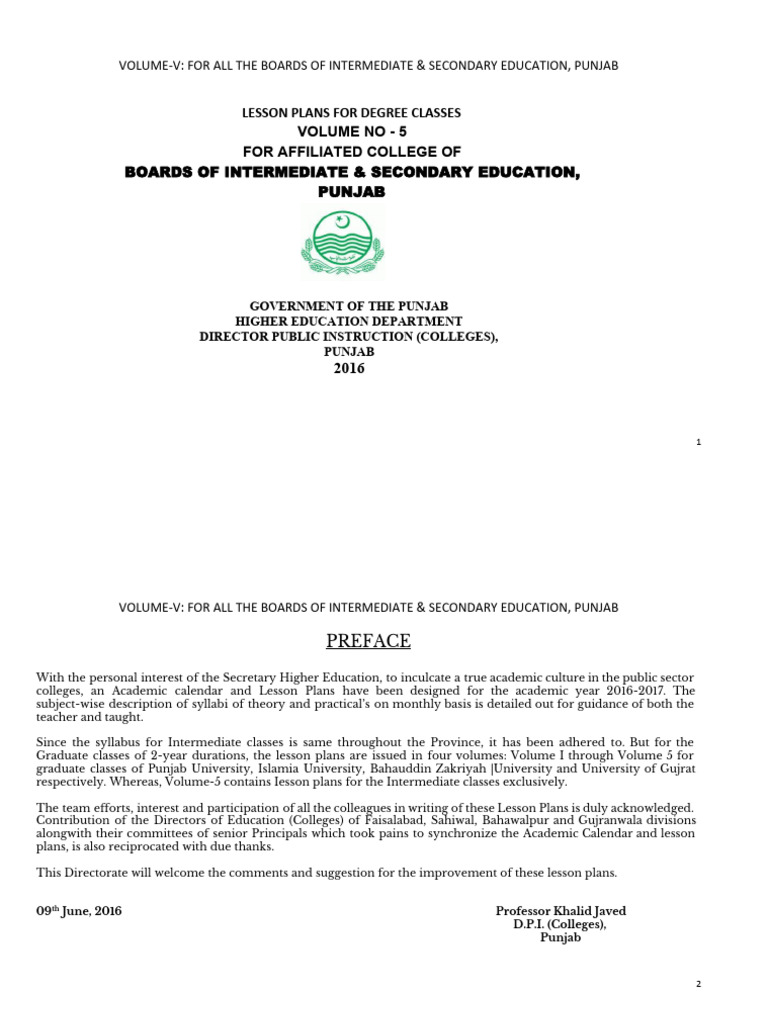 HED - Inter - Lesson Plan | PDF