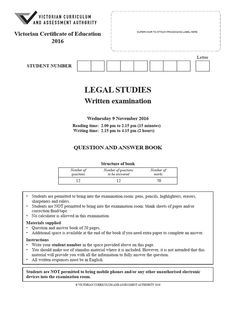 2016 Vcaa | PDF