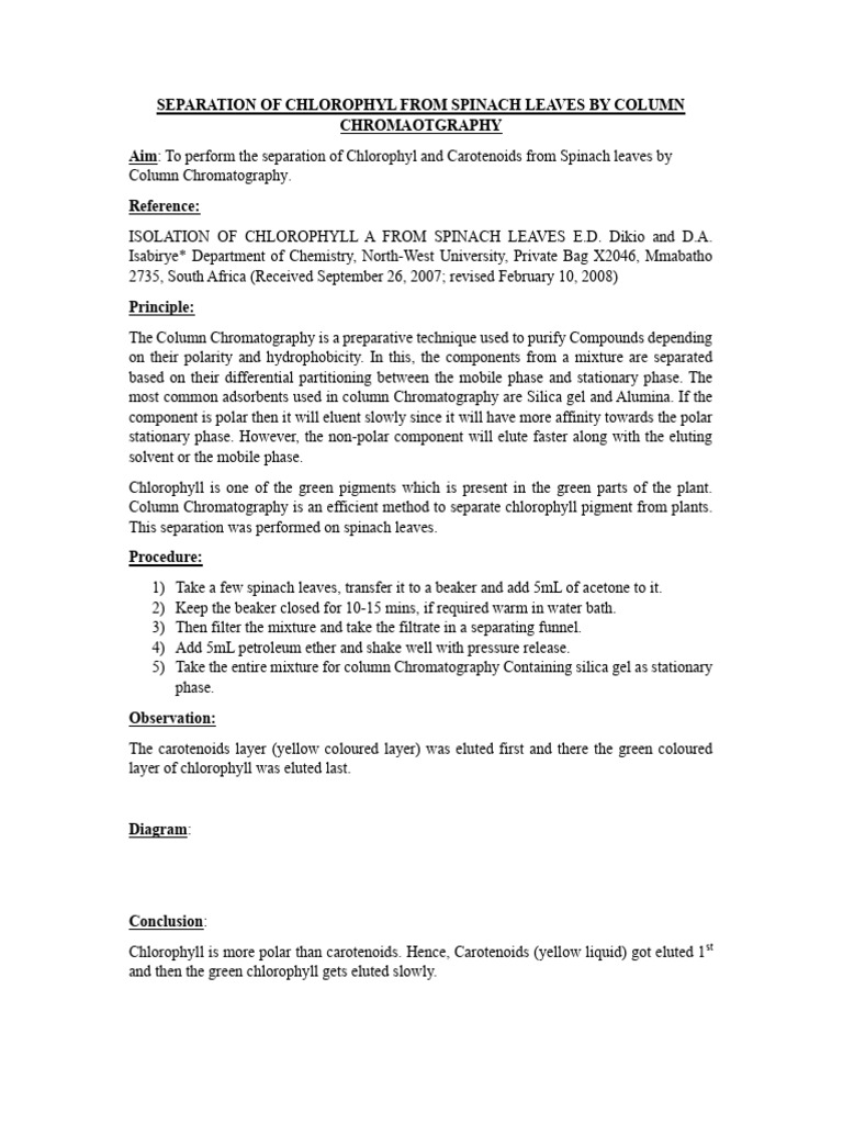 Exp 11 - Column Chromatography | PDF