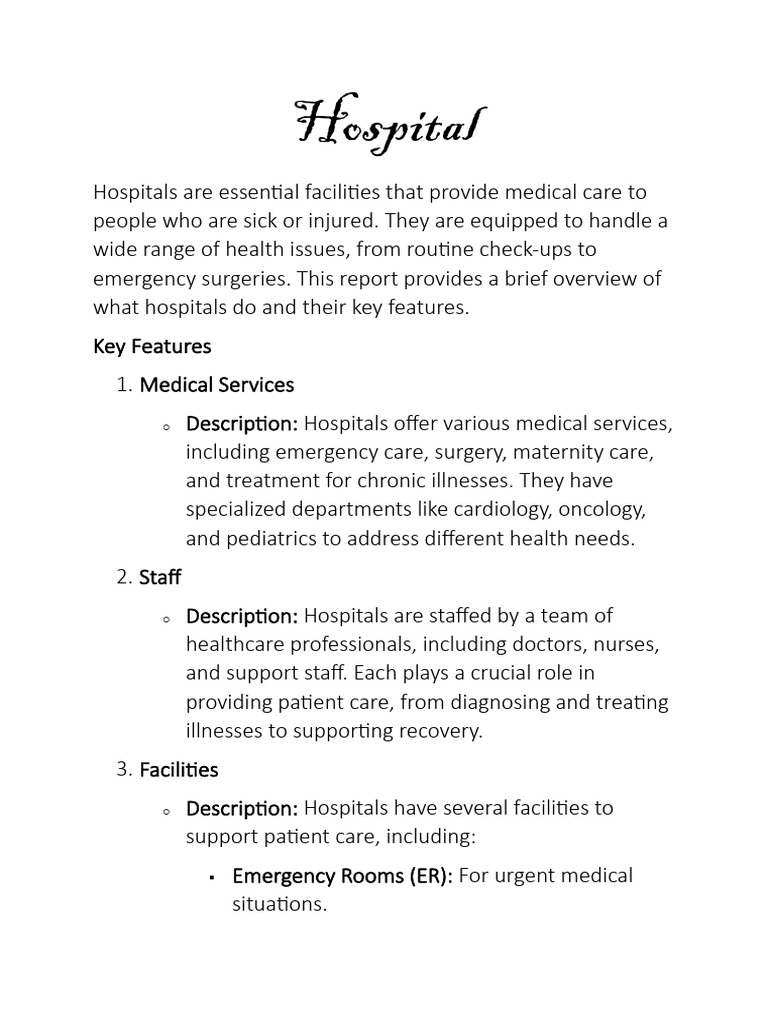 Hospital | PDF