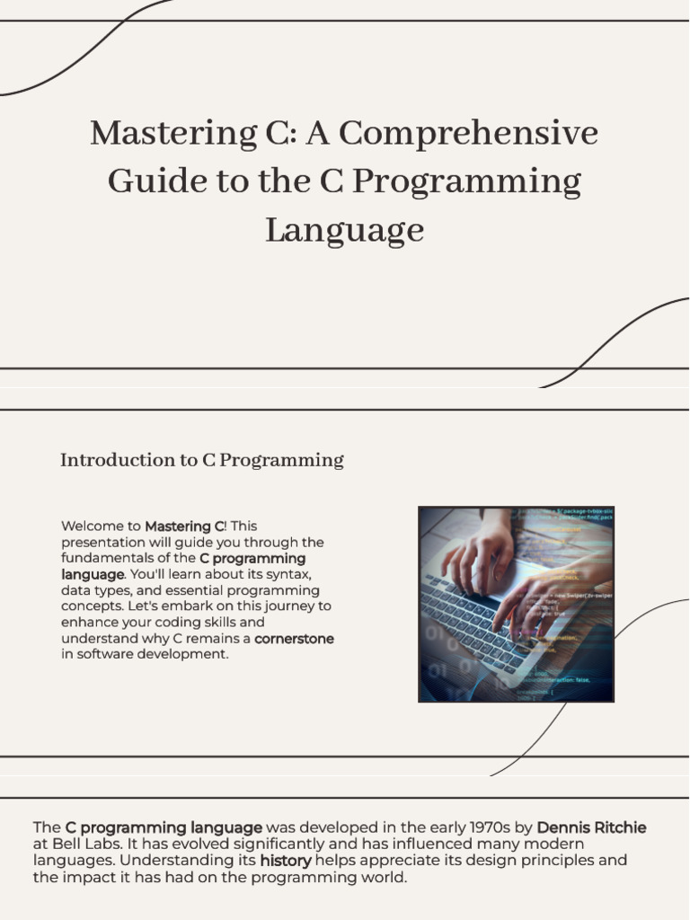 Slidesgo Mastering C A Comprehensive Guide To The C Programming ...