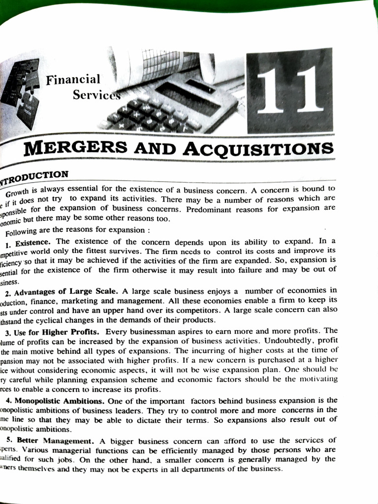 CH 11 Mergers and Acquisitions | PDF