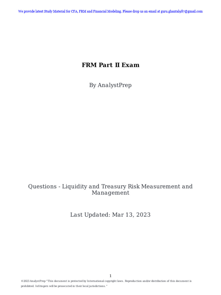 CH 8 Liquidity and Treasury Risk Measurement and Management B2F2Y9RY2R ...