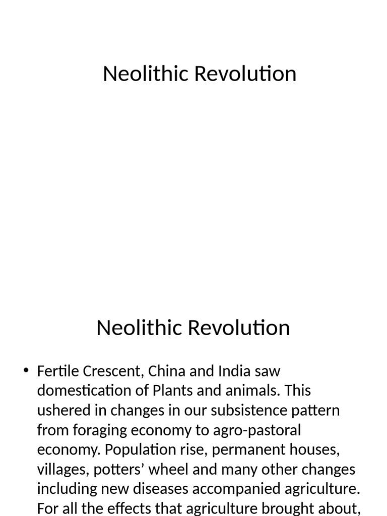 Neolithic Revolution | PDF